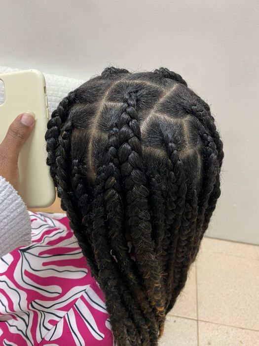 Tranças africanas com estilo.
