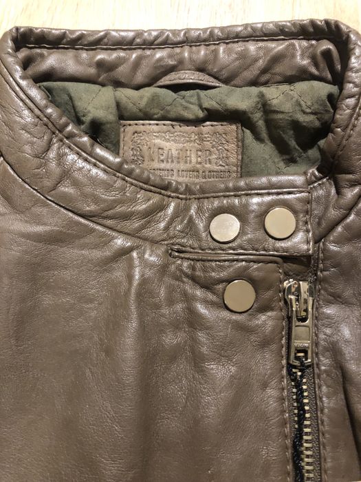 Kurtka skórzana męska Bershka - wiosna i jesień - nowa