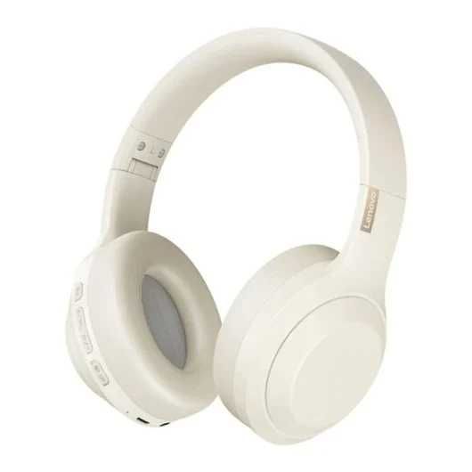 Auscultadores Bluetooth LENOVO TH10 Branco / Bege [Novo - Selado]