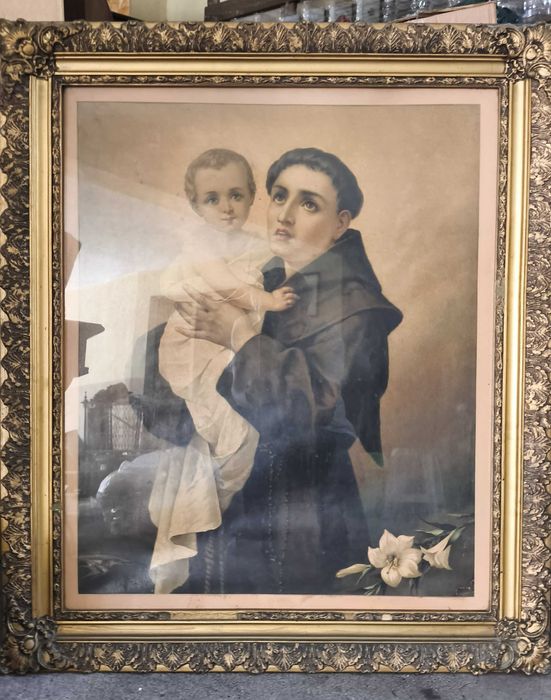 Quadro religioso Santo António com o Menino Jesus