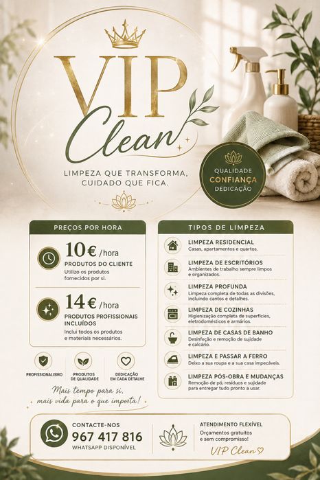 Serviços de Limpeza e Faxina