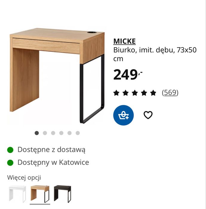 Biurko ikea micke