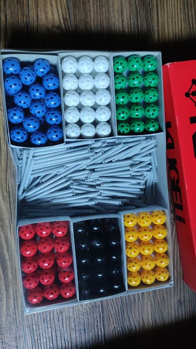 BRYŁY szkieletowe- BUDUJEMY SZKIELETY zestaw 180 KULEK + 180  patykow