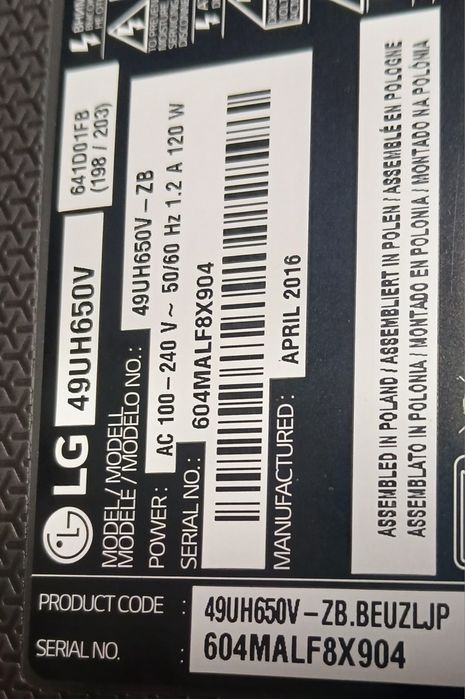 Tv led para peças lg 49UH650V ver fotos.