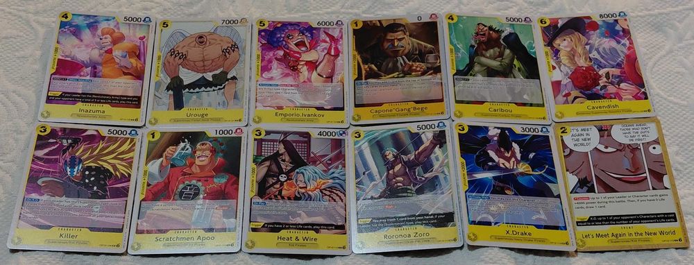 lote de 86 cartas one piece tcg op10