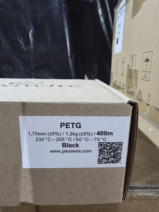 PETG пластик Plexiwire для 3D принтера 400м / 1,2кг / 1,75мм (чорний)
