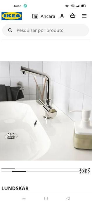 Torneira Lundskar, cromado, IKEA. NOVO