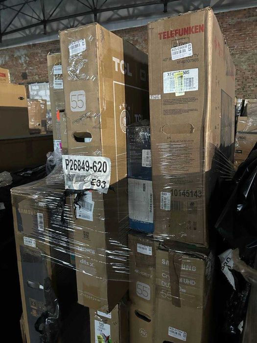 ОПТ / Телевізори з Європи / Samsung, Philips, TCL, Telefunken / Палета P26849-620 / B-Ware (робочий, можливі косметичні дефекти)