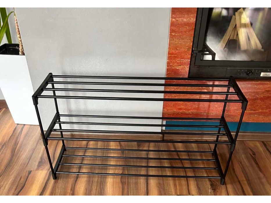Szafka na Buty Regał 3 Poziomy Organizer 92cm Czarna NOWA OKAZJA!