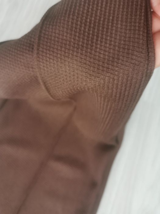 Spodnie brązowe S 36 czekoladowe luźne