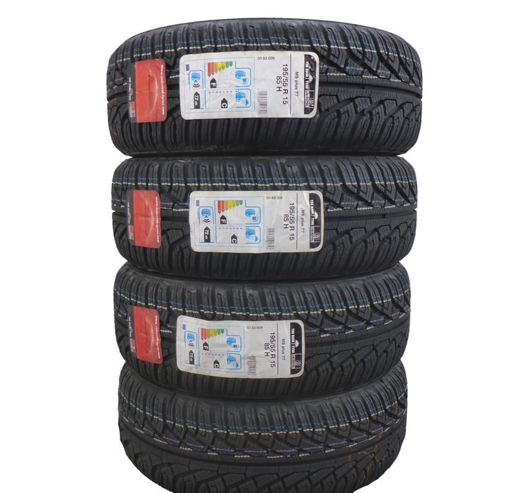 195/55/15 Uniroyal 195/55R15 85H MS Plus 77 Zima 2017 Nieużywane