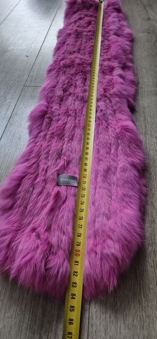 Szalik szal Stefanel z angory miękki glamour elegancki premium chusta