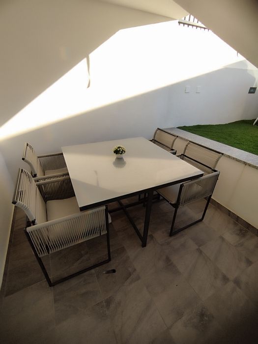 Mesa exterior tampo vidro