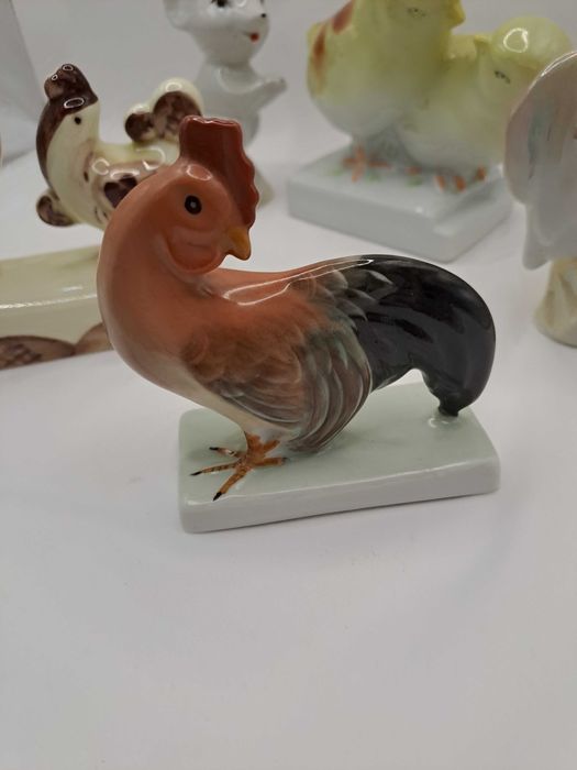 Фарфоровая статуэтка. Статуетка. Петух. Півень. Курочка. Курица.: 320 ...