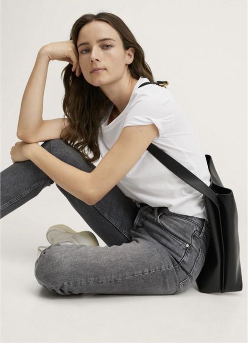 Mango 36 S 38 M джинси сірі нові середня посадка укорочені