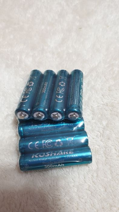 Акумулятори Koshare AA 600mAh, AAA 300mAh.