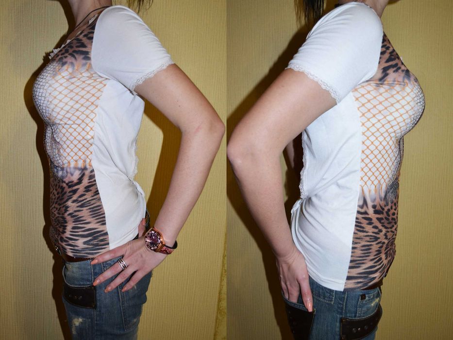 Футболка с иконой и гипюром Celyn B Elisabetta Franchi