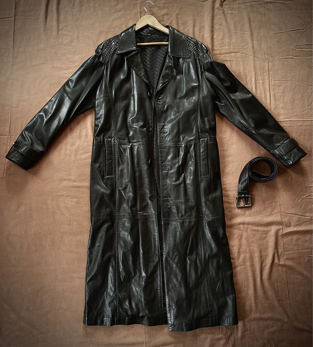 Шкіряний чоловічій плащ Emilio Gallioni Milano