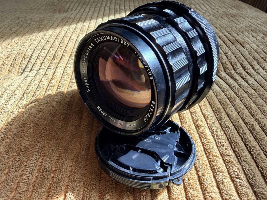 Obiektyw Super-Multi-Coated TAKUMAR/6x7 105mm f/2.4 - PENTAX 6x7 BDB Stan