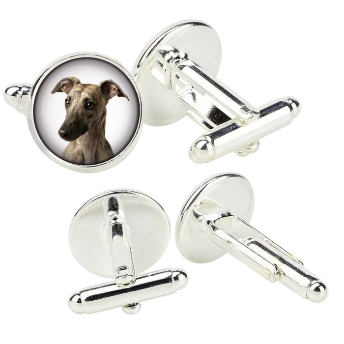 Whippet spinka do mankietów w pudełku ze zdjęciem Art-Dog
