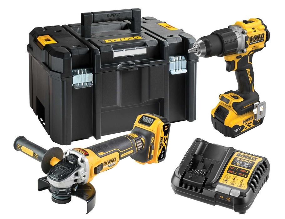 Zestaw Elektronarzędzi Dewalt DCK2026 Szlifierka DCG405N Wkrętarka DCD805N 2x  akumulator 5 ah NOWE