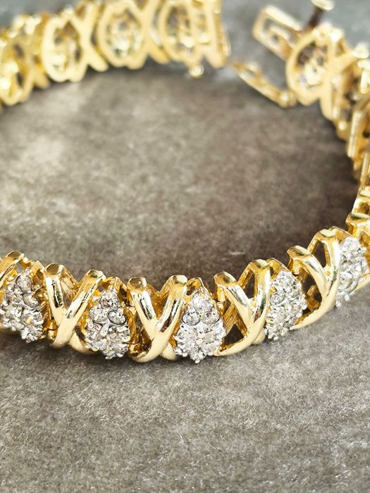 Bransoletka złota z diamentami 4,5 ct. / certyfikat