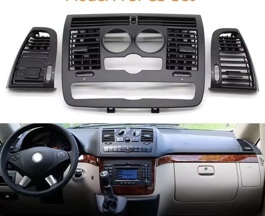 Grelha ventilação da sofagem A/C do tablier Mercedes vito viano