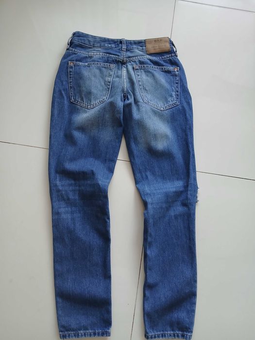 RIVER ISLAND jeansy dziury mom 36 S 34 XS