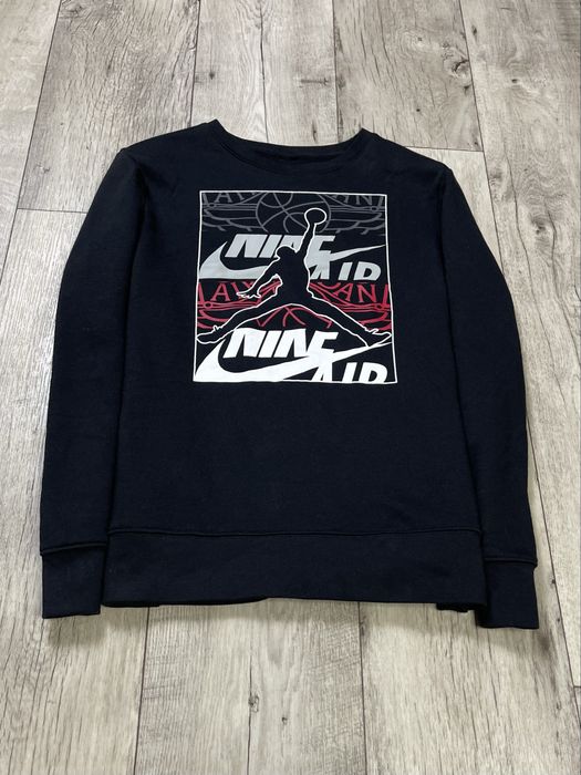 Jordan Air кофта толстовка S размер с принтом черная оригинал