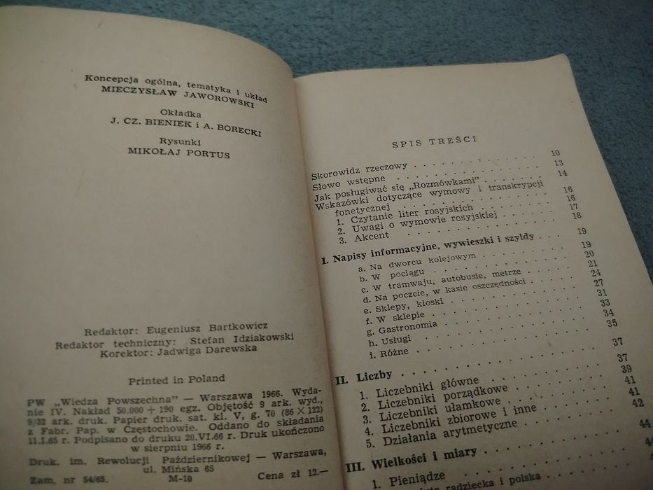 Stary słownik polsko-rosyjski i rozmówki