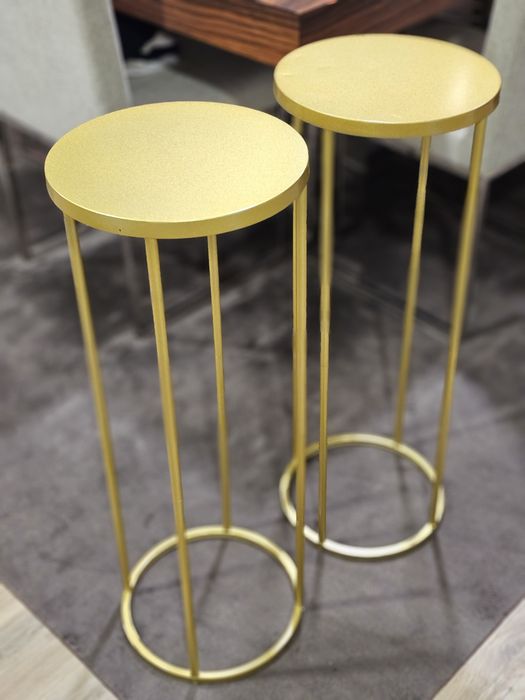 9 Suportes Vasos Floreiras Festas Casamentos Dourado