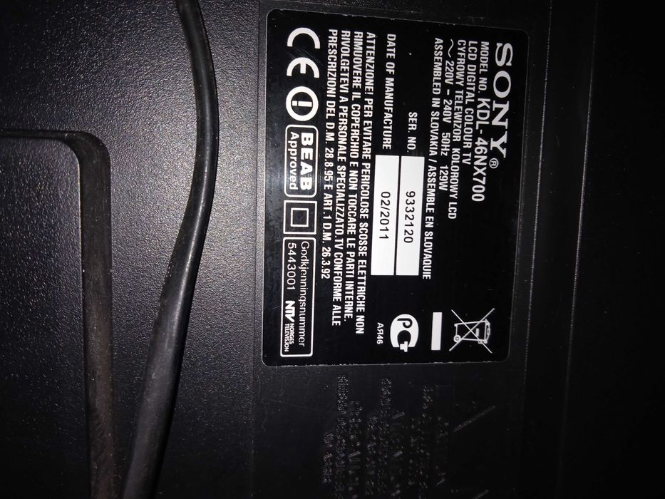 TV Sony bravia 46 polegadas.