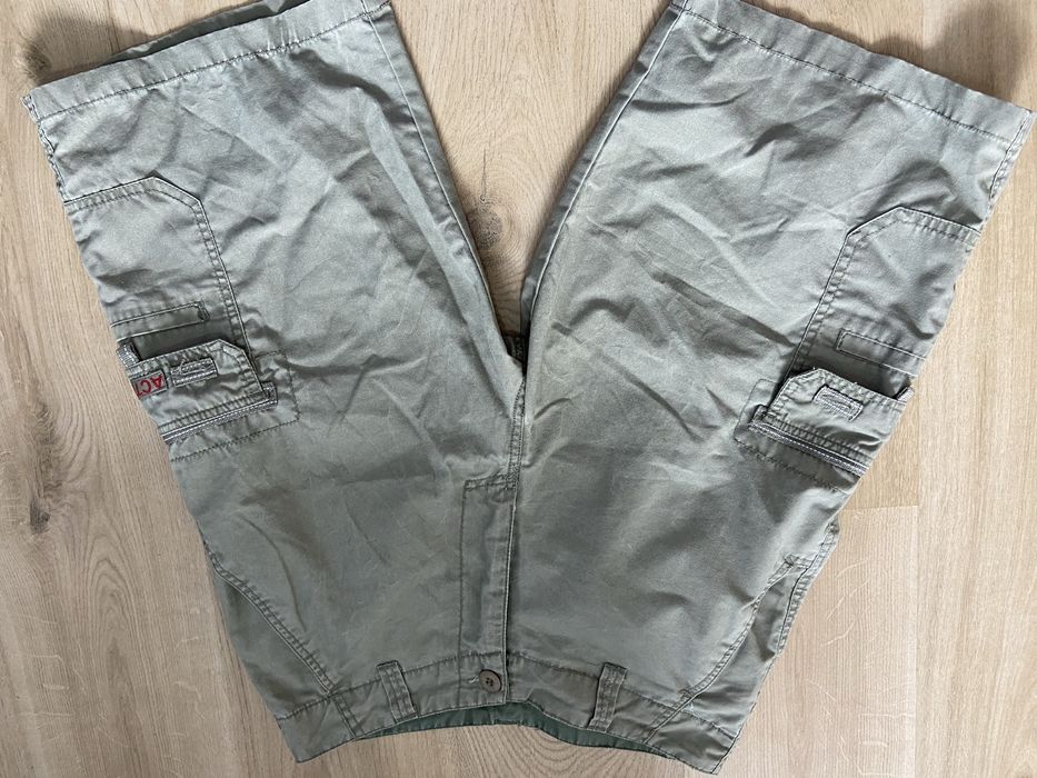 Classic M  męskie krótkie spodenki spodnie cargo szare khaki Vintage