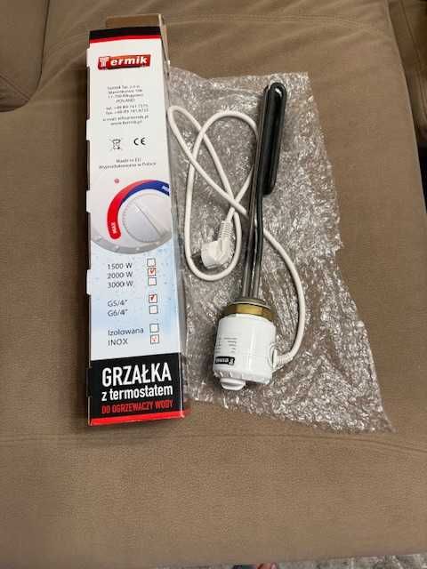 Grzałka elektryczna z termostatem 2000W 5/4" ze stali kwasoodpornej