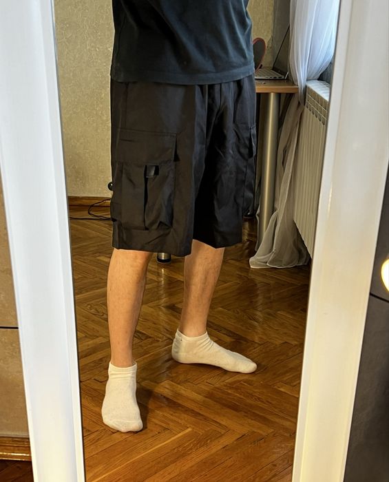 (XL) Черные шорты карго чорні шорти карго zara cargo shorts