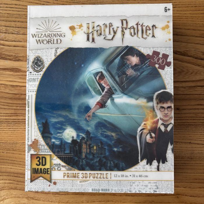 Gra Jadę do Hogwartu, 2x puzzle 3D Harry Potter 300 el.