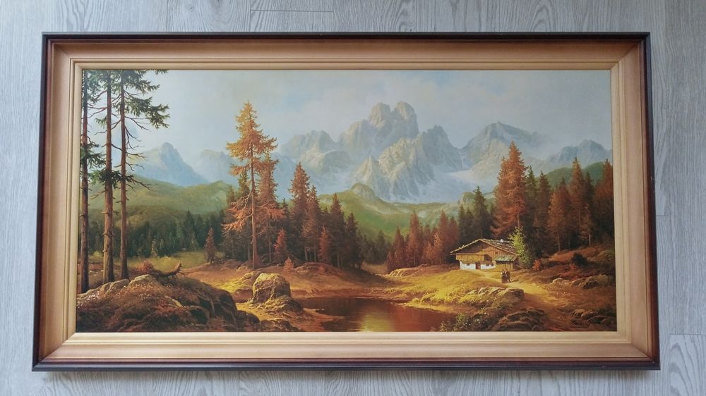 Obraz - reprodukcja "U podnóża gór" (G. Trelony)