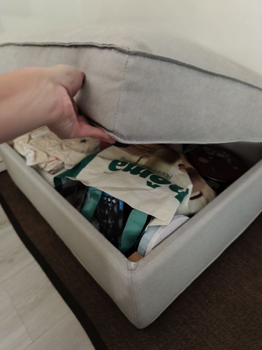 Pufe com armazenamento c/ novo