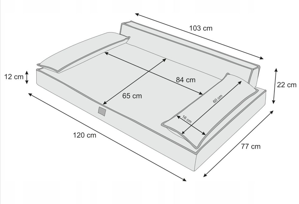 Legowisko dla Psa Kanapa łóżko posłanie XXL 120x77 ortopedyczne