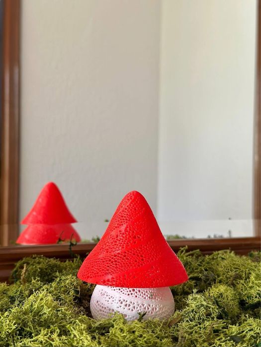 Cogumelos com led para decorar