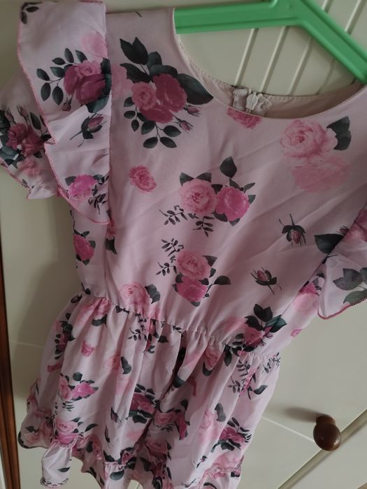 Sukienka dla dziewczynki kwiaty 128