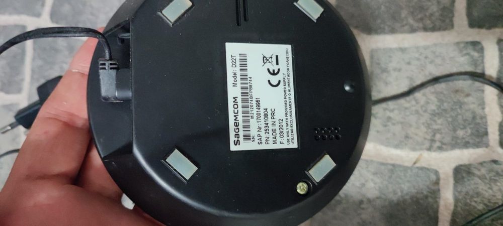 Telefone Fixo Sem Fios Sagemcom D22T com Base