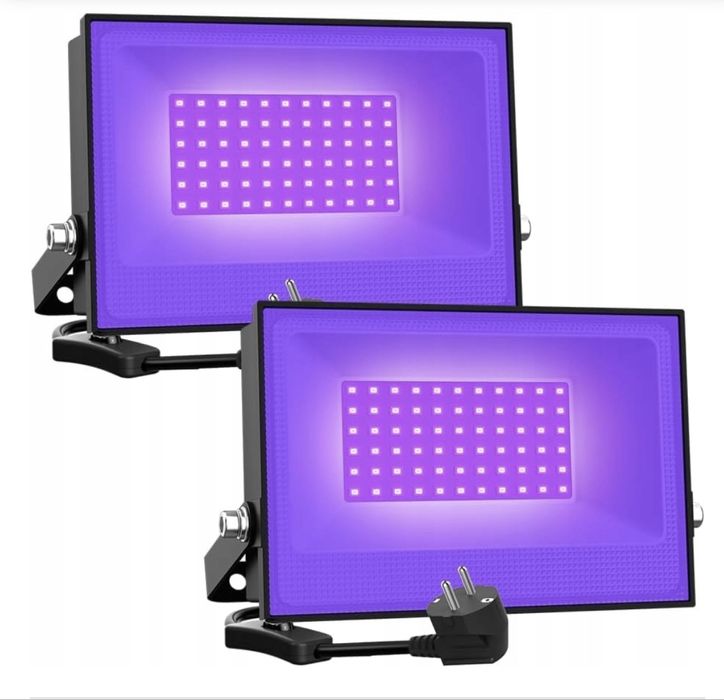 Reflektor UV LED 2x30W Czarne Światło IP66 Neon Party