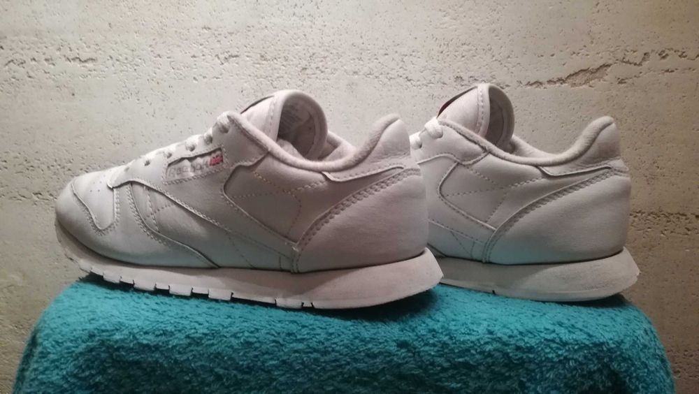 Sneakersy REEBOK CLASSIC LEATHER r.36 skóra białe stan bardzo dobry