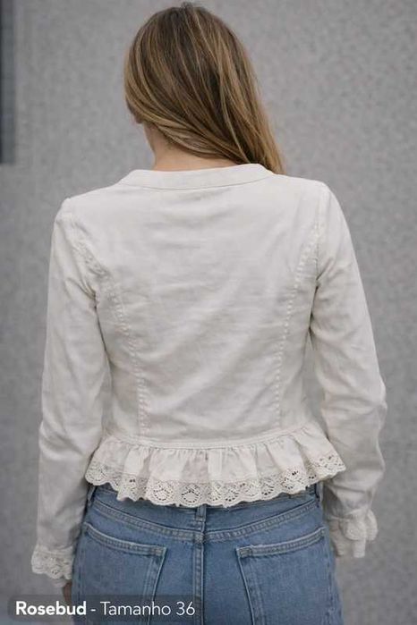 Casaco branco feminino Rosebud