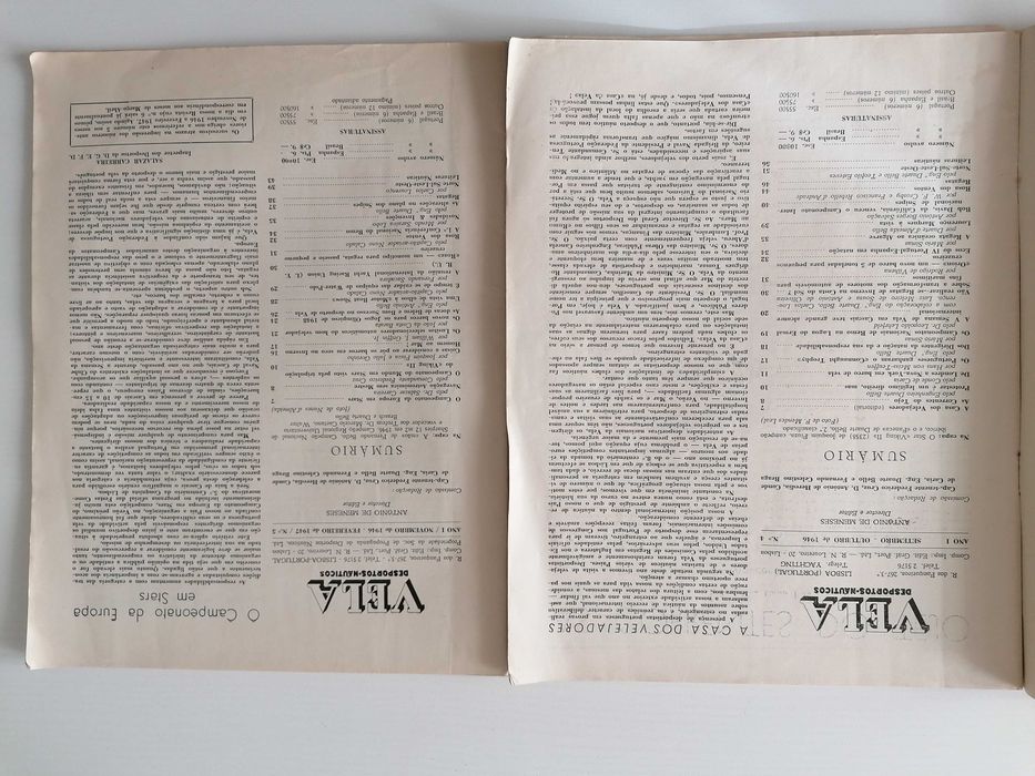 Revista Vela - desportos náuticos, iates - anos 40