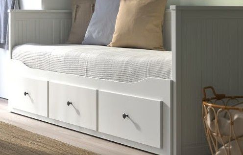 Łóżko Ikea Hemnes stan bardzo dobry podwójne białe
