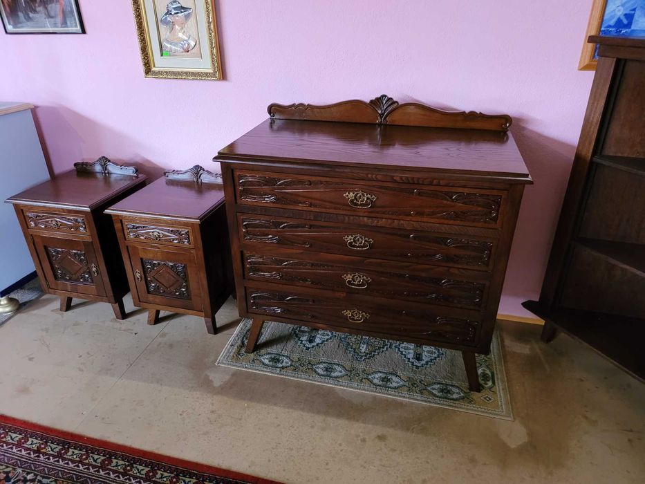 Cómoda vintage em madeira maciça - óptimo estad