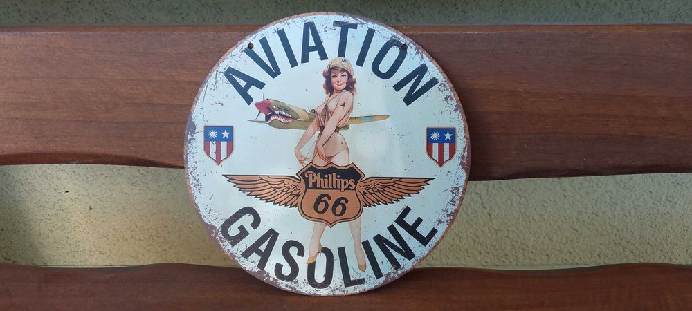 Tabliczka metalowa vintage średnica 20cm