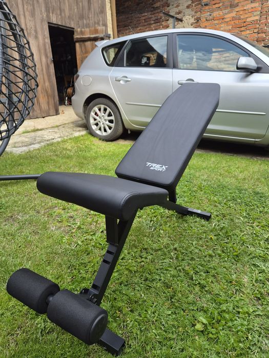 Ławeczka regulowana + hantle bitumiczne 2x20kg
